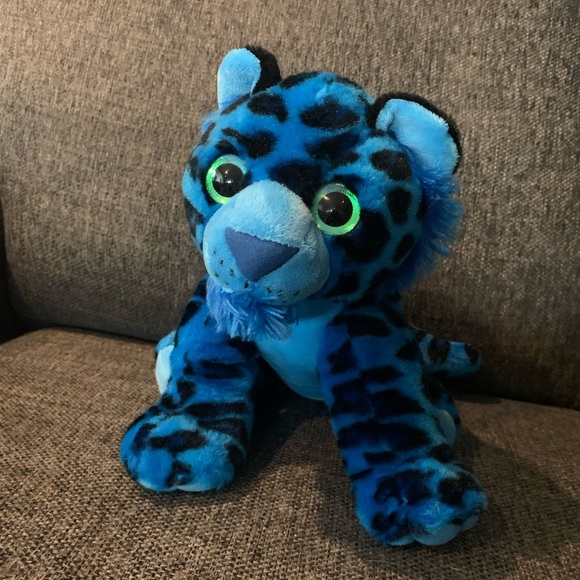 The Petting Zoo Black and Blue Leopard Plush - Picture 2 of 7